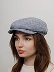 Кепка STETSON арт. 6381503 DRIVER CAP COTTON HERRINGBONE (голубой)